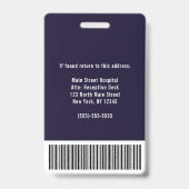 Code-barres du badge visiteur de la société person (Arrière)