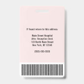 Code-barres du badge visiteur de la société person (Arrière)