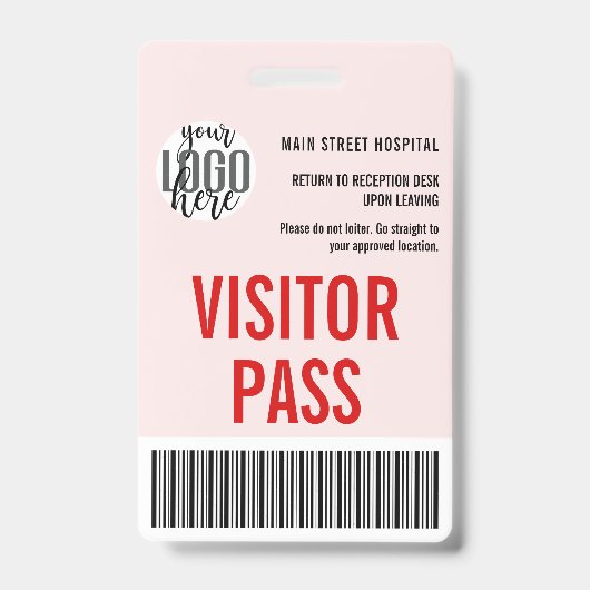 Code-barres du badge visiteur de la société person (Avant)