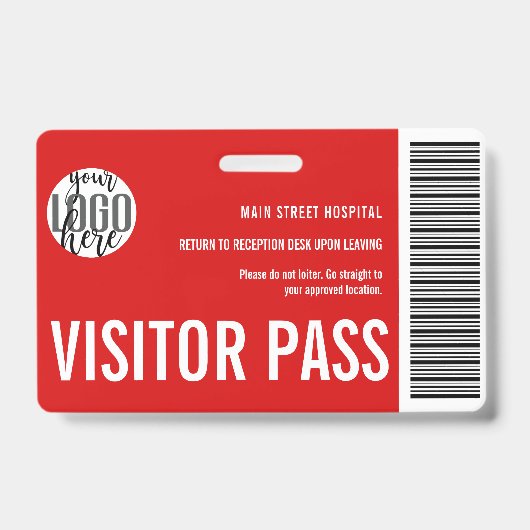 Code-barres du badge visiteur de la société person (Avant)