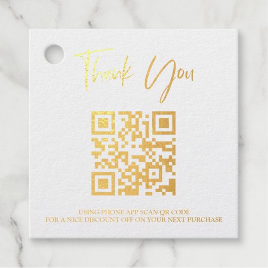*~* Code-barres Merci QR Code étiquette-cadeau d'e (Devant)