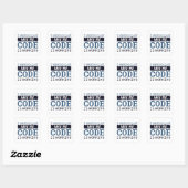 Code-bewerking Vierkante Sticker (Vel)