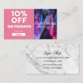 Code bijzondere vorm van vrijdentekort visitekaartje (Voorkant / Achterkant)