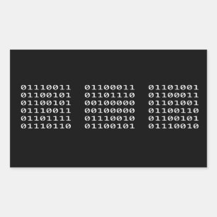 Code binaire autocollant
