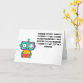 Code binaire Bonne carte d'anniversaire - Robot (Fleur jaune)
