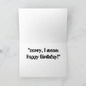 Code binaire Bonne carte d'anniversaire - Robot (Intérieur)