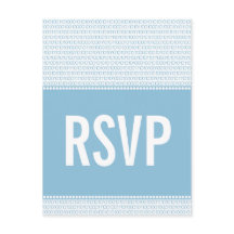 Code binaire chic geek carte postale RSVP, bleu