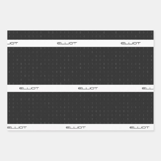 Code binaire Feuilles de papier à enveloppement no (Devant 3)