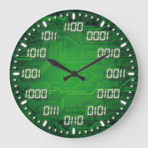 Code binaire Horloge murale décorative