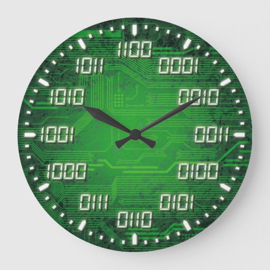 Code binaire Horloge murale décorative (Recto)