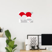 Code binaire Je vous aime poster coeur Geek (Bureau à domicile)