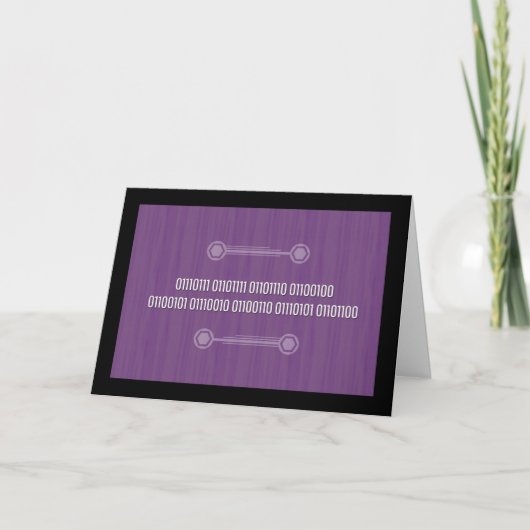 Code binaire pour la merveilleuse carte d'annivers (Devant)