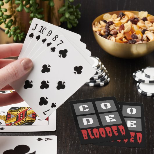 CODE Blooded Coded Computer Programmer Funny Pokerkaarten (Insitu)