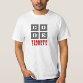 CODE Blooded Coded Computer Programmer Funny T-shirt (Voorkant)