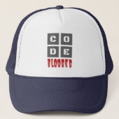 CODE Blooded Coded Computer Programmer Funny Trucker Pet (Voorkant)