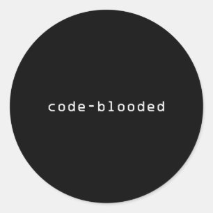 Code-Blooded Programmeringscodage Codage Ronde Sticker