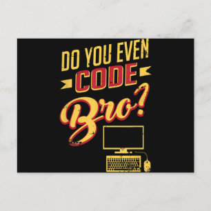 Code Bro Funny Software Engineer Aankondigingskaart