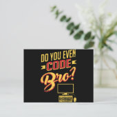Code Bro Funny Software Engineer Briefkaart (Staand voorkant)