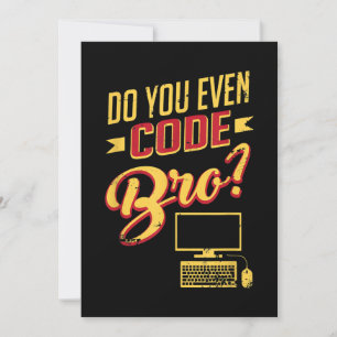 Code Bro Funny Software Engineer Feestdagenkaart