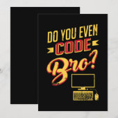 Code Bro Funny Software Engineer Feestdagenkaart (Voorkant / Achterkant)