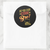 Code Bro Funny Software Engineer Ronde Sticker (Tas)