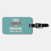 Code Bruin Verpleegkunde Slechtste Code ooit Bagagelabel (Voorkant horizontaal)