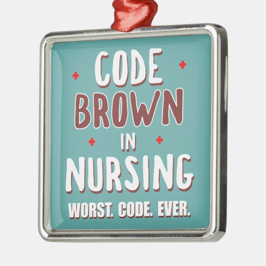 Code Bruin Verpleegkunde Slechtste Code ooit Metalen Ornament (Links)