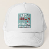 Code Bruin Verpleegkunde Slechtste Code ooit Trucker Pet (Voorkant)