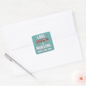 Code Bruin Verpleegkunde Slechtste Code ooit Vierkante Sticker (Envelop)
