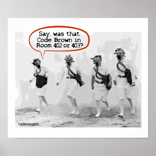 Code bruin voor verpleegkundigen poster (Voorkant)