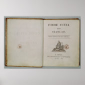 Code civiel, open op de titelpagina, 1804 poster (Voorkant)