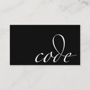 Code: Code aap, programmeur Visitekaartje