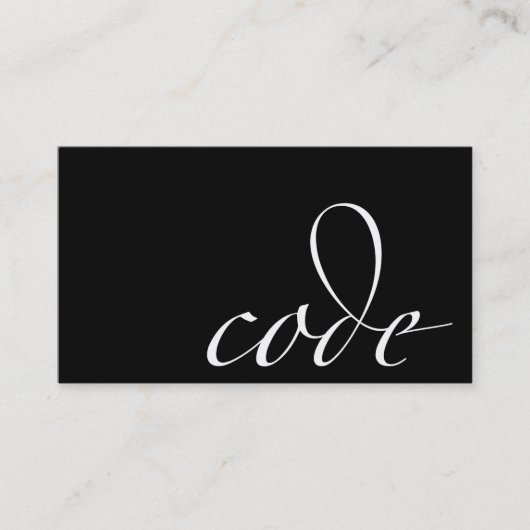 Code: Code aap, programmeur Visitekaartje (Voorkant)