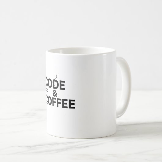Code & Coffee Monoline Mok voor Devs (Voorkant rechts)