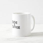 Code & Coffee Monoline Mug pour Devs (Devant droit)