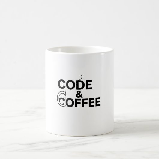 Code & Coffee Monoline Mug pour Devs (Centre)