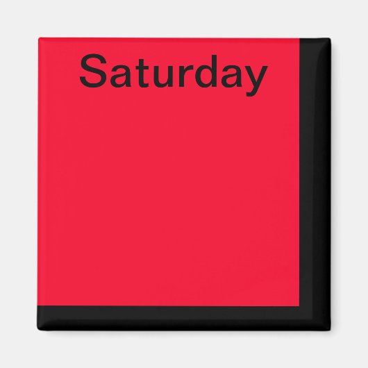 Code couleur Jour de la semaine Magnet Calendrier (Devant)