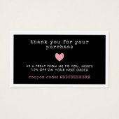 Code Coupon Coeur Rose Petite entreprise (Devant)