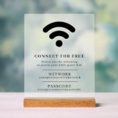 Code d'accès réseau Wifi informations d'invité cod (Neutre)