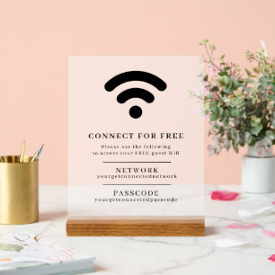 Code d'accès réseau Wifi informations d'invité cod