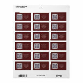 CODE D'ANALYSE QR - Stickers Pour INVITATIONS Date (Feuille entière)