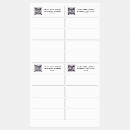 CODE D'ANALYSE QR - Stickers Pour INVITATIONS Date (Feuille)