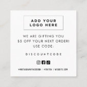 Code de coupon de marque professionnelle | Carte d (Dos)