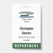 Code de l'employé blanc foncé Grand logo Badge (Avant)