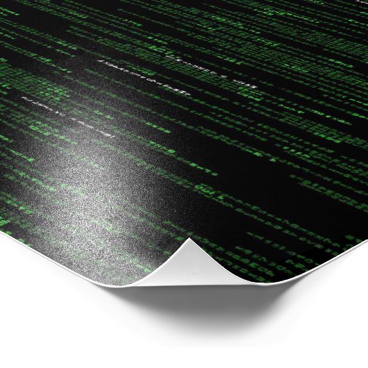 Code de l'ordinateur tombant jeu geek poster illus (Coin)