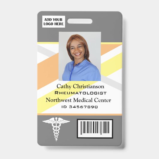 Code de numérisation du badge de nom de médecin ou (Avant)