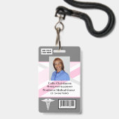 Code de numérisation du badge de nom de médecin ou (Avant avec lanière)