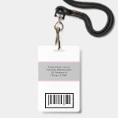Code de numérisation du badge de nom de médecin ou (Arrière avec lanière)