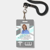 Code de numérisation du badge de nom de médecin ou (Avant avec lanière)