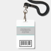 Code de numérisation du badge de nom de médecin ou (Arrière avec lanière)